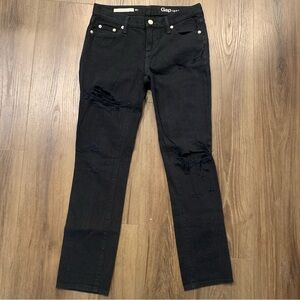 Gap Black Distressed Jeans